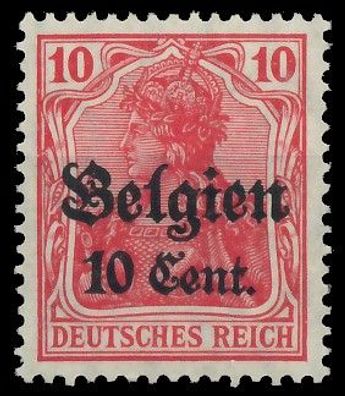 BES. 1WK Landespost Belgien Nr 14cII postfrisch gepr. X43505A