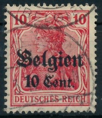 BES. 1WK Landespost Belgien Nr 14a gestempelt X4350B6