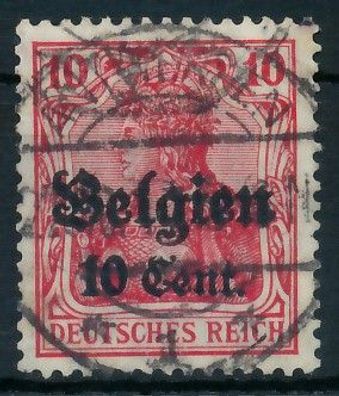 BES. 1WK Landespost Belgien Nr 14a gestempelt X4350A2