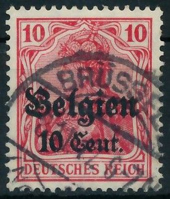 BES. 1WK Landespost Belgien Nr 14a gestempelt X4350AE