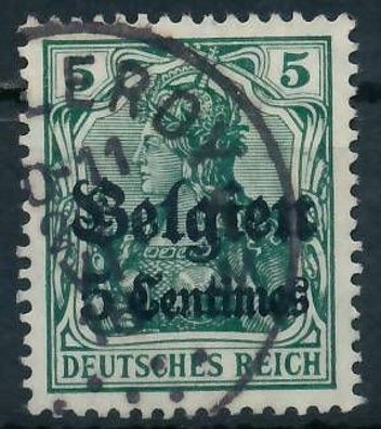 BES. 1WK Landespost Belgien Nr 2 gestempelt X4430B6
