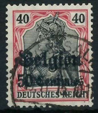 BES. 1WK Landespost Belgien Nr 5I gestempelt X44312A