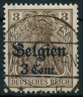 BES. 1WK Landespost Belgien Nr 11aI gestempelt gepr. X4431CA