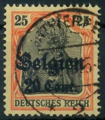 BES. 1WK Landespost Belgien Nr 17 gestempelt X443292