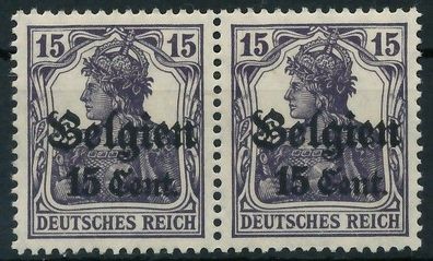 BES. 1WK Landespost Belgien Nr 16bII postfrisch WAAGR P X443706