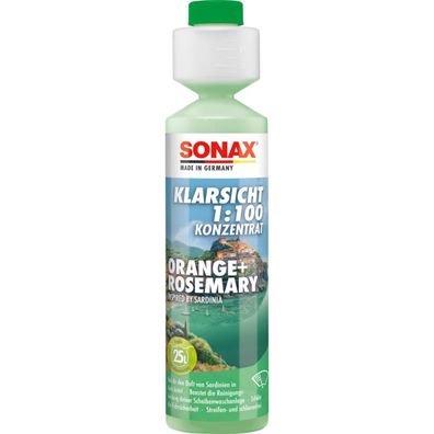 SONAX Scheibenreiniger Orange Rosemary Konzentrat 1:100 Wischwasser 250ml 03951410