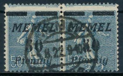 MEMEL 1922 Nr 61b gestempelt WAAGR PAAR X447C72