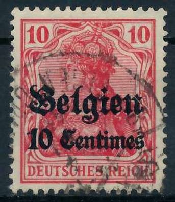 BES. 1WK Landespost Belgien Nr 3 gestempelt X45A67A