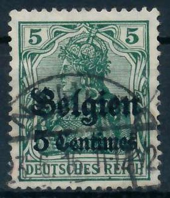 BES. 1WK Landespost Belgien Nr 2 gestempelt X45A66E