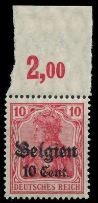 BES. 1WK Landespost Belgien Nr 14cII POR postfrisch ORA X45A95E