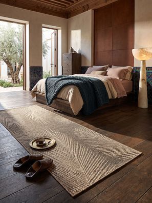 Teppich Flachgewebe CORDEV Natur Polypropylen Wohnzimmer Floral Sisaloptik