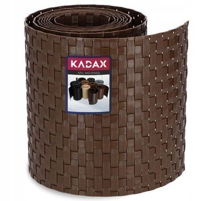 KADAX Zaunband aus Technorattan, 19 x 255 cm, 10 Farben, Braun