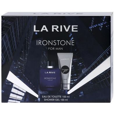 La Rive Ironstone Herren-Duft- und Pflege-Set: Eau de Toilette 100ml & Duschgel