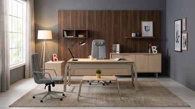 Büro Set Schreibtisch Sideboard Kommode Couchtisch Modern Design