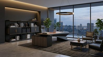 Modern Office Büro Set Schreibtisch Sideboard Couchtisch Luxus