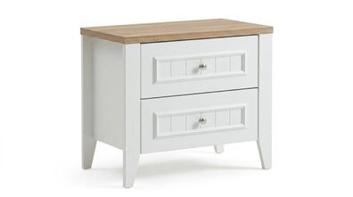 Designer 2x Weiße Nachttische Luxuriöse Nachtkästchen Edle Möbel