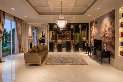 Modernes Wohnzimmer Set Sofa Sideboard Elegantes Wohnambiente Design