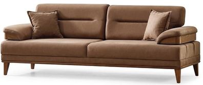 3-Sitzer-Sofa Braun Modernes Design Minimalistisch Weich Funktional