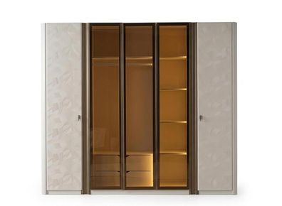 Kleiderschrank Modern Beige Luxus Design Schrank Schlafzimmer 5 Türen