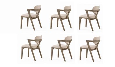 Stühle Beige Modernen Komfortabel Harmonisch Minimalistisch Elegant
