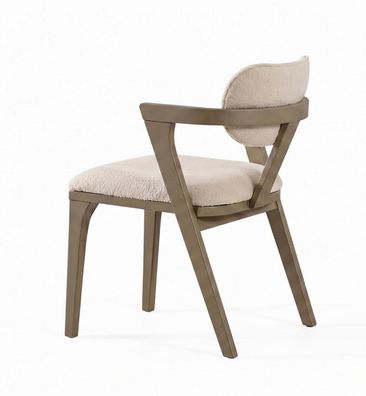 Stuhl Beige Modernen Komfortabel Harmonisch Minimalistisch Elegant