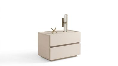 Nachttisch Modern Beige Elegant Nachtkommode Set Schlafzimmer