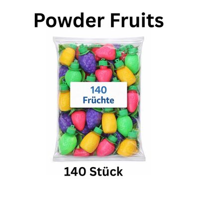 140x Powder Fruits Schleckpulver Früchte bunt einzeln verpackt Großpackung