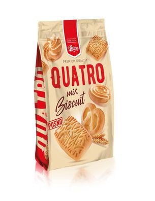 2er Pack Leona Quatro Mix Biscuit Keksmischung 600g knusprige Vielfalt