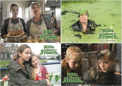 Hilfe, unser Lehrer ist ein Frosch! - 2 Original Kino-Aushangfotos - Filmposter