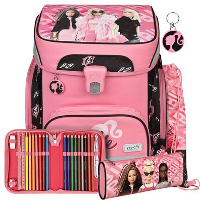 Scooli Easy Fit Schulrucksack Set Barbie, Barbie, Mädchen
