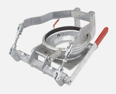 Schnellkuppler 6 Zoll ital. System mit Becher verzinkt mit Hebel und Spanner