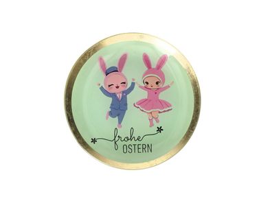 Love Plates, Glasteller "Frohe Ostern", M rund