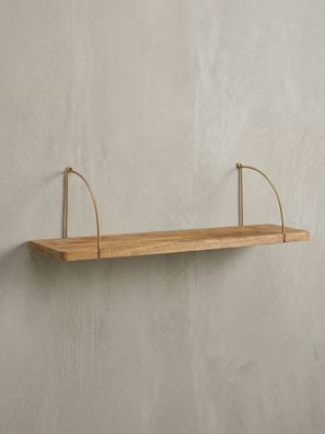 Wandregal TEVERE Mango-Massivholz Eisen Industrie-Stil 60-120 cm breit