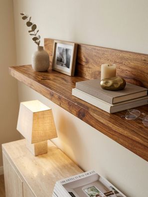 Wandregal NAKO Massivholz handgefertigt Dekoregal für Flur 60-160 cm breit