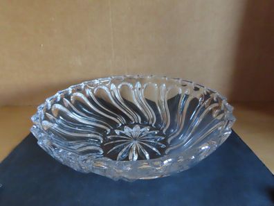 Schüssel Glasschüssel Gebäckschale Relief klar ca. 24,5 cm Ø