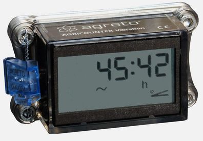 Betriebsstundenzähler Agreto Vibration IP69K für Maschinenring/Lohnarbeit LCD
