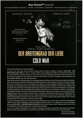 Cold War - Der Breitengrad der Liebe - Original Kino-Aushangfoto - Filmposter