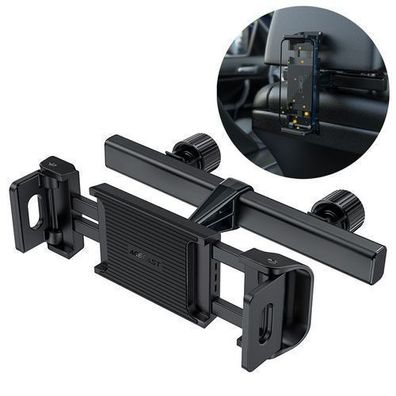 Acefast Kopfstuetzenhalterung fuer Smartphone & Tablet (135-230mm) Schwarz (D8)