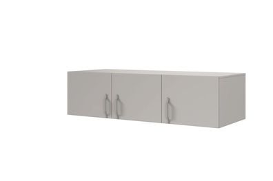 Schrankaufsatz BRAGA BRN2S Möbelaufsatz 150 x 40 x 60 cm 4 türiger - Platingrau