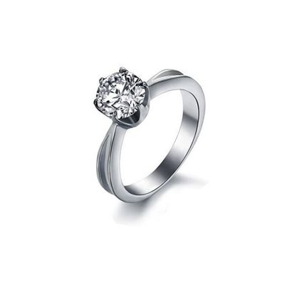 Steel ring with crystal KRS-174 - Circuit: 57 mm