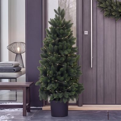 Weihnachtsbaum HWC-R29, Kunstbaum Kunstpflanze, Outdoor Polyethylen, 85cm
