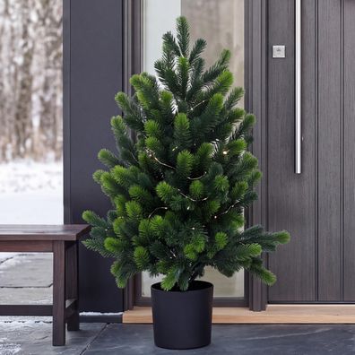 Weihnachtsbaum HWC-R29, Kunstbaum Kunstpflanze, Outdoor Polyethylen, 60cm