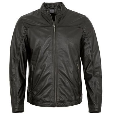 Bugatti - Herren Lederjacke Lammnappa schwarz