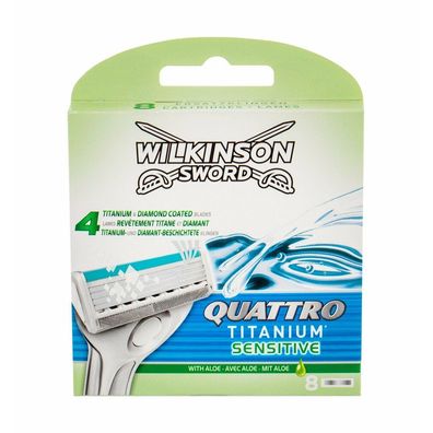 8 Wilkinson Quattro Titanium Sensitive Rasierklingen