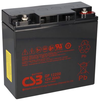 CSB GP12200 AGM Bleiakku 12V 20Ah M5-Innengewinde