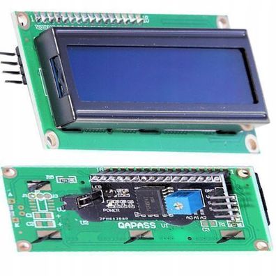 Rosfix LCD Display 2x16 I2C – HD44780 Kompatibel | 5V, PCF8574, Blau