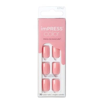 Self-adhesive nails imPRESS Color Pretty Pink 30 pcs