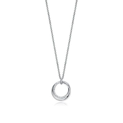 Timeless steel necklace with zircons Chic 75279C01000