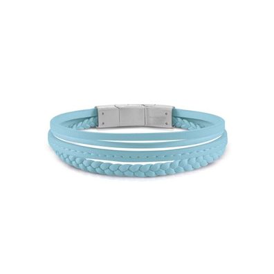Light blue leather bracelet Malibu JUMB01345JWSTBBT / U