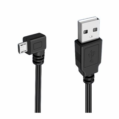 G12 USB A Stecker auf Micro B Stecker Adapter nach links abgewinkelt Kabel 100cm